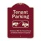 Signmission Designer Series-Tenant Parking Violators Towed Away With Graphic, 24" x 18", BU-1824-9880 A-DES-BU-1824-9880 - alternate 1